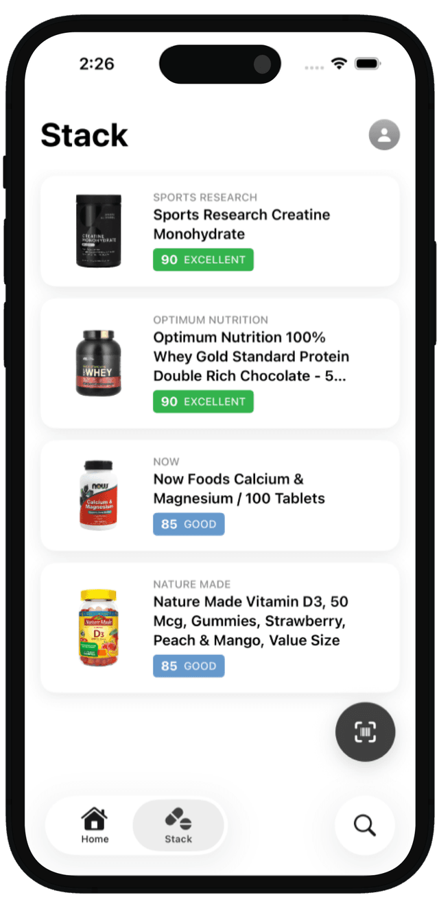 SlipsHQ Personal Stack - Manage Your Supplement Collection